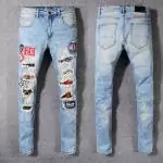 amiri jeans denim dirty indigo art patch n26 blue